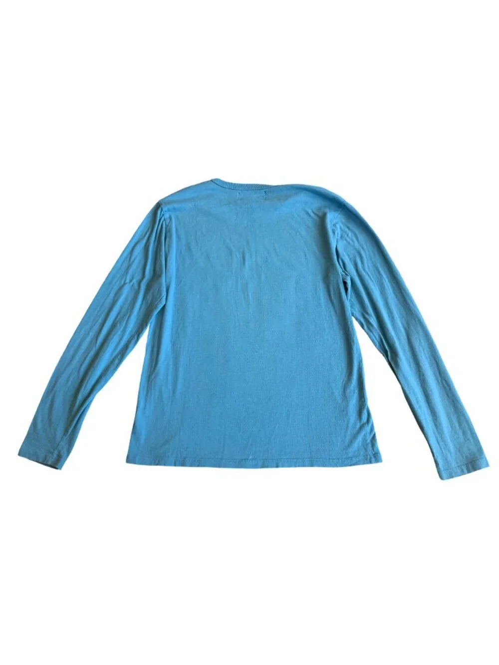 Bianca Chandon Blue Lover Long Sleeve T-Shirt Stretchy Soft Size Medium Men's